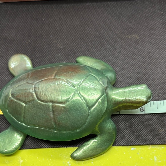 Resin Green Turtle Reptile Decor - Picture 3 of 10